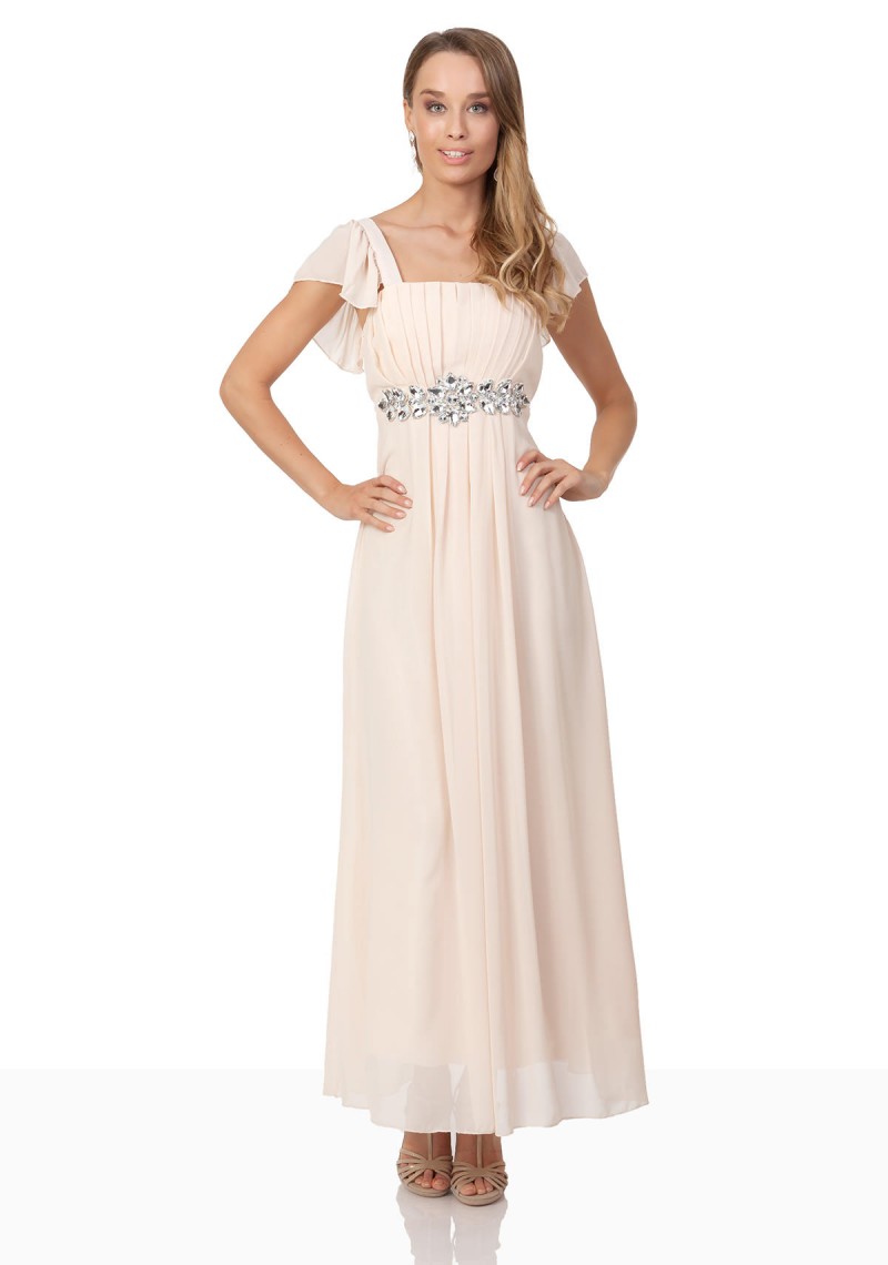 Schönes Abendkleid in Beige günstig online kaufen ✮ Schönes Abendkleid in Beige günstig online kaufen ✮