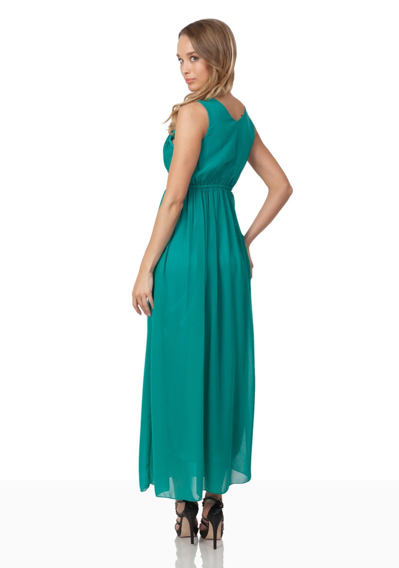 Edles Abendkleid in Türkis aus Chiffon günstig kaufen ♥ Edles Abendkleid in Türkis aus Chiffon günstig kaufen ♥